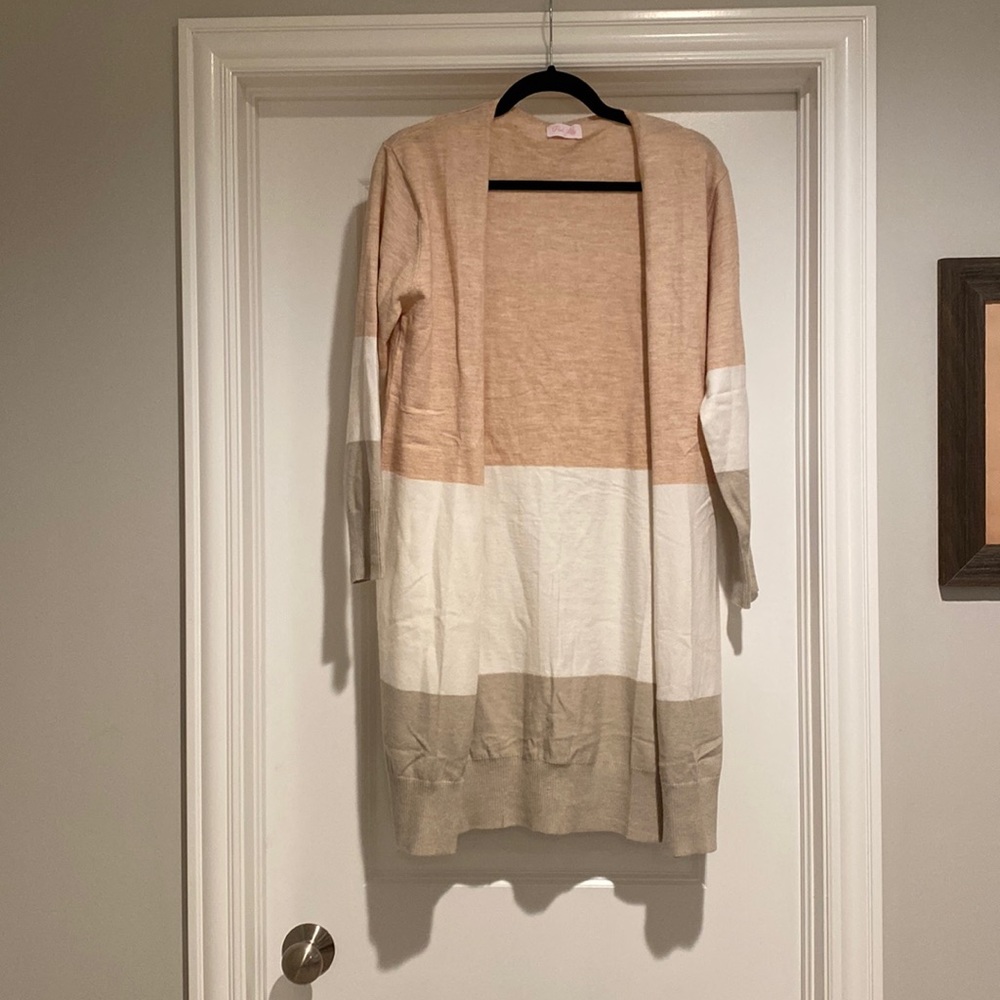 Color block cardigan